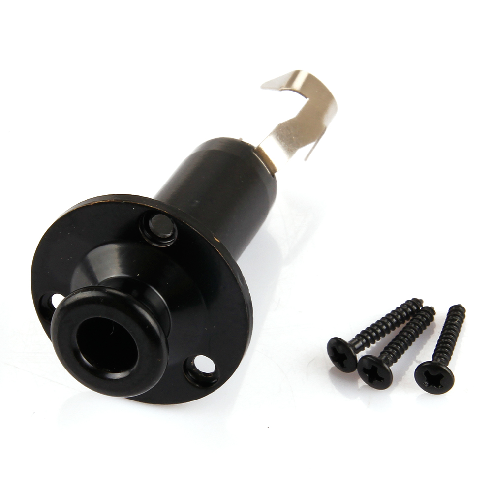 Endpin Strap Guitar Input/Output Jack Button Clip Mount W/ Strap Button