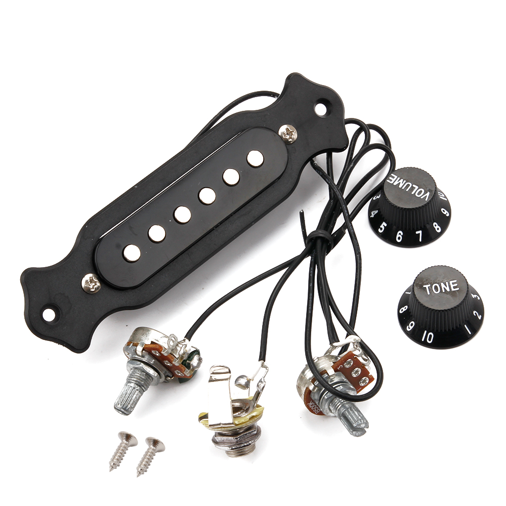 Copper Single Coil Acoustic Guitar Pickup Black PVC Plate New