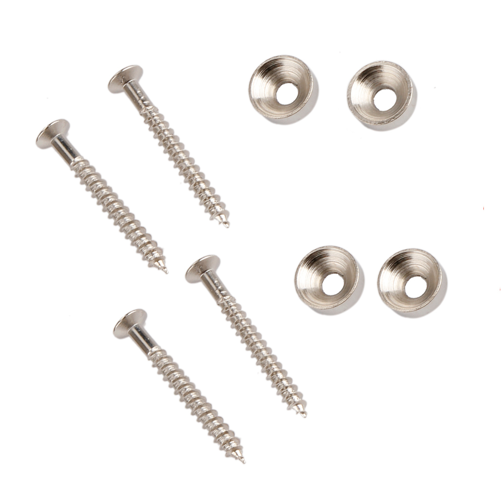 Bolts Screws Neck Mounting Ferrules for Electric Guitar Bass 4Pcs Metal