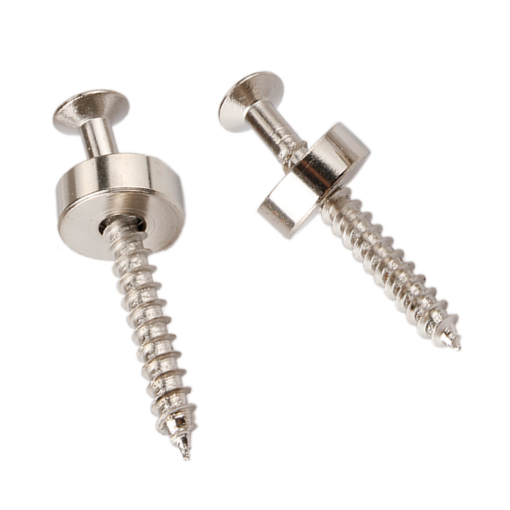 4Pcs Neck Mounting Ferrules Metal Bolts Screws for Electric Guitar Bass
