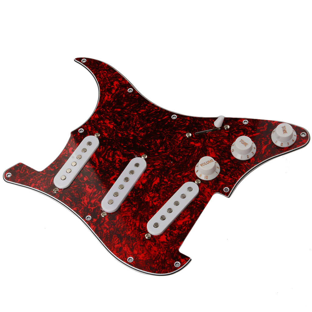 Alnico V Prewired Guitar Pickguard for ST Electric Guitar 1V2T 3 Ply