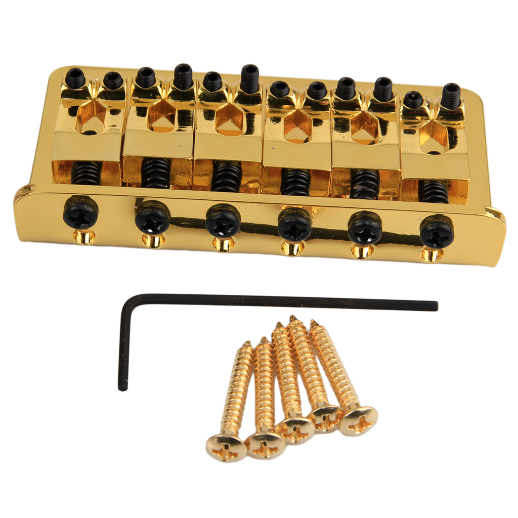 6String Electric Guitar Bridge 6 Saddle Hardtail 10.5mm Top Load eBay