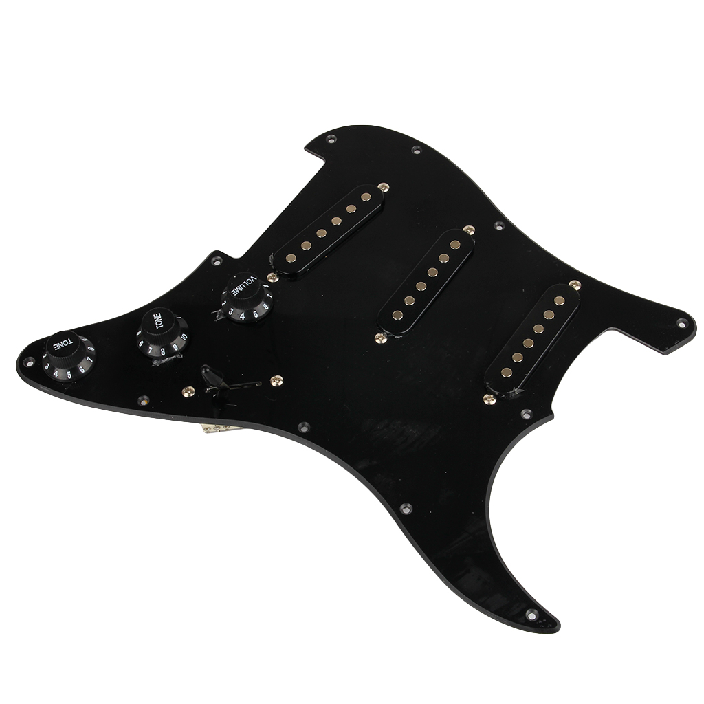 SSS Singlecoil Pickup Loaded Prewired Pickguard for Strat ST Guitar