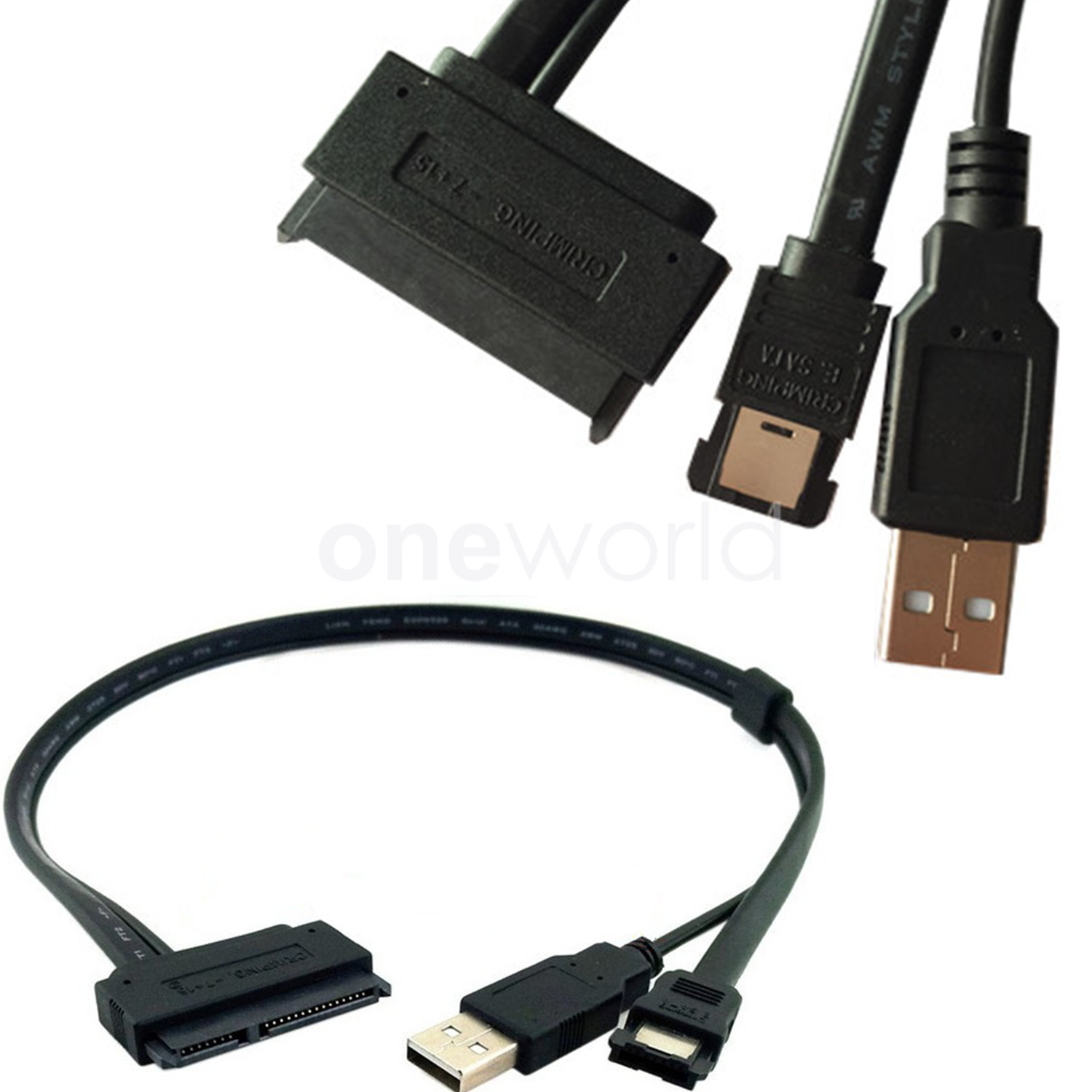 Durable Data USB Power Splitter Cable SATA 22p to ESATA For 2.5inch HDD