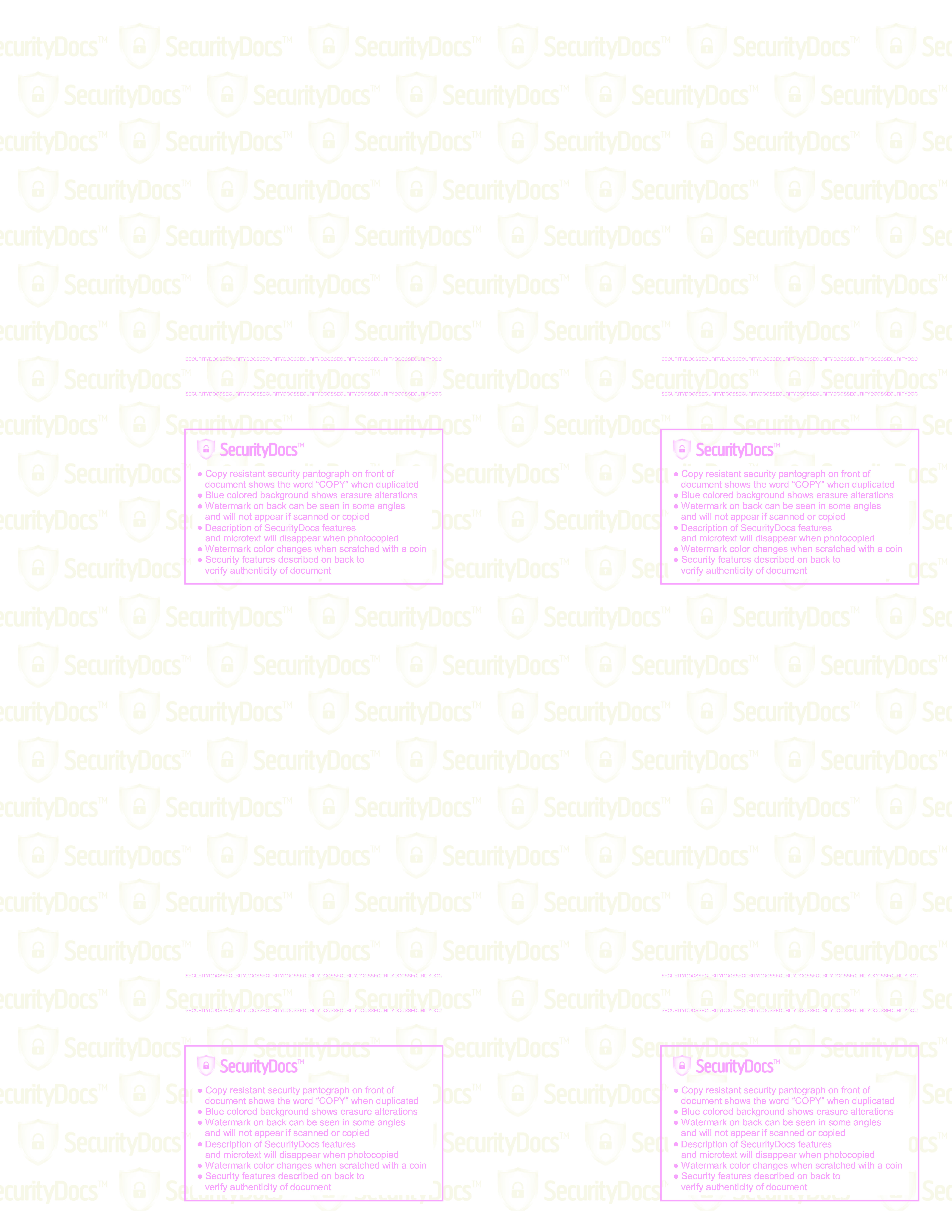 SecurityDocs Security Paper, 6 Features - Green Color, 500 Sheets ...
