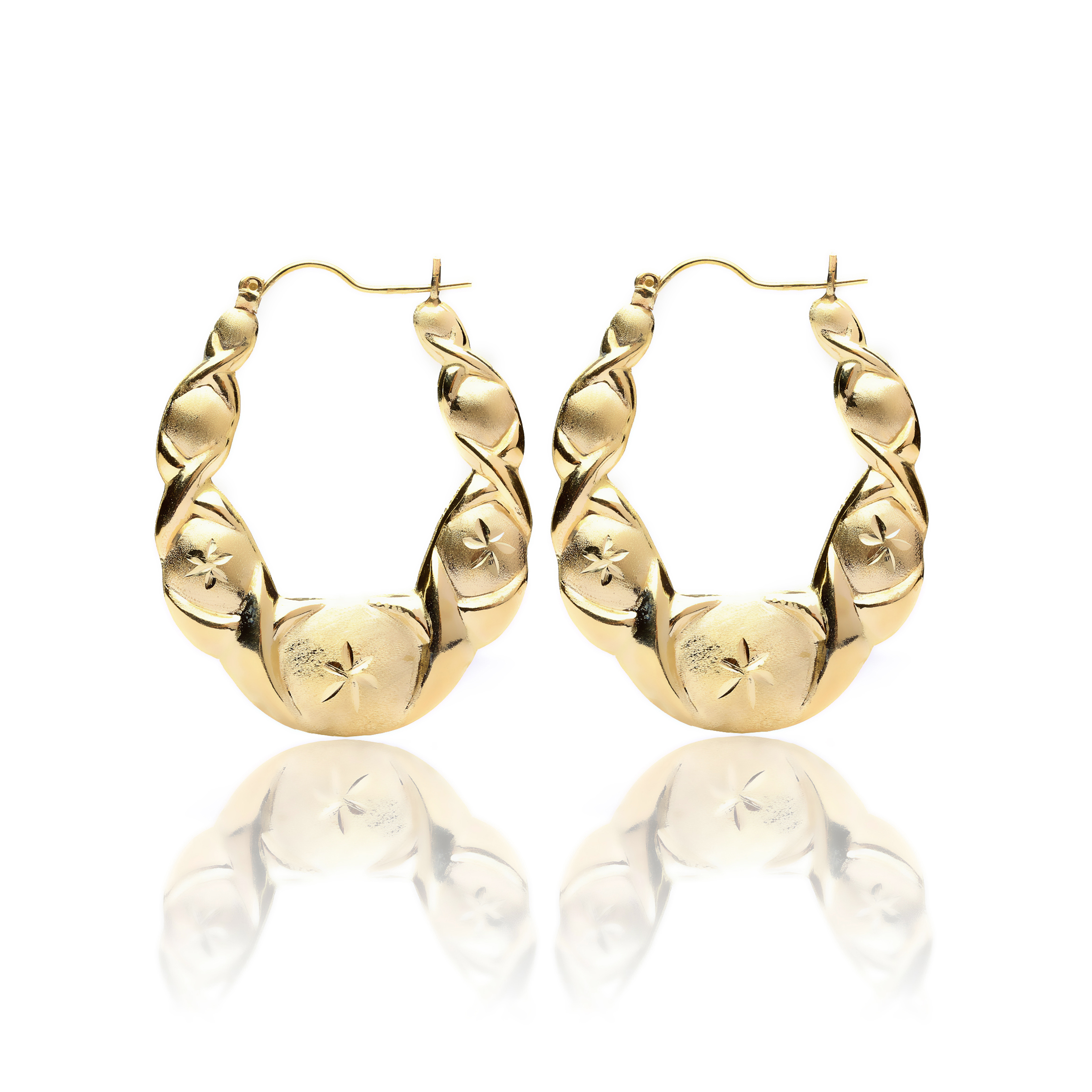 10k Yellow Gold Friendship XO Hugs and Kisses Love Hoop Earrings eBay