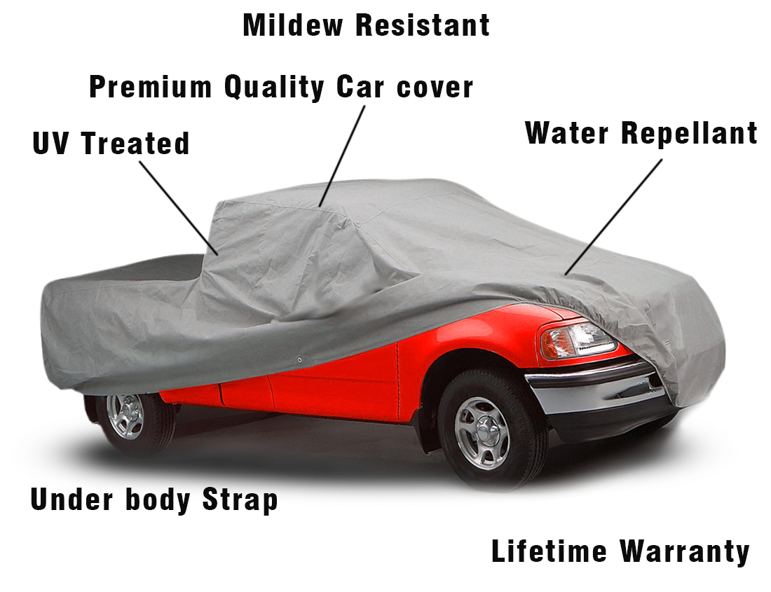 All Weather Waterproof Truck Pickup Silver Car Cover Indoor Outdoor for