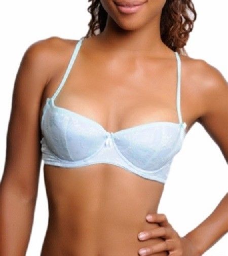 Aqua Blue Lightly Padded Bra by Carrie Amber Intimates