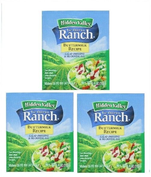 Hidden Valley Ranch Buttermilk Recipe Salad Dressing Mix 3 Packets eBay