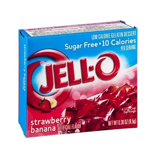 JellO Strawberry Banana Sugar Free Instant Jello Gelatin Mix eBay