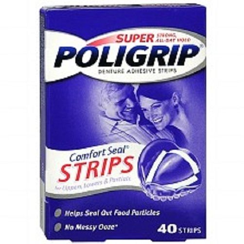 Super Poligrip Comfort Seal Denture Adhesive Strips Unconventional