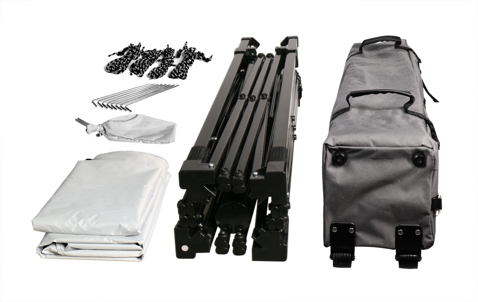 Leader Accessories 10x10 Straight Wall Instant Canopy with wheeled