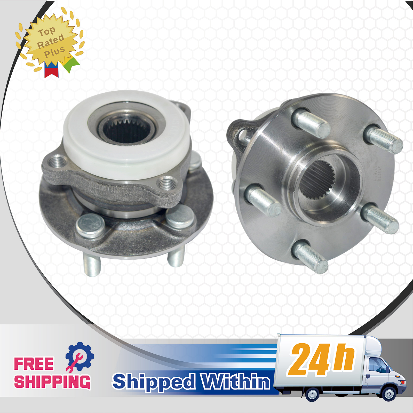 Autoround Wheel Hub Assembly - Front Driver/Passenger Side For 2005-2014 Subaru Outback/Legacy (5-Lug ABS)