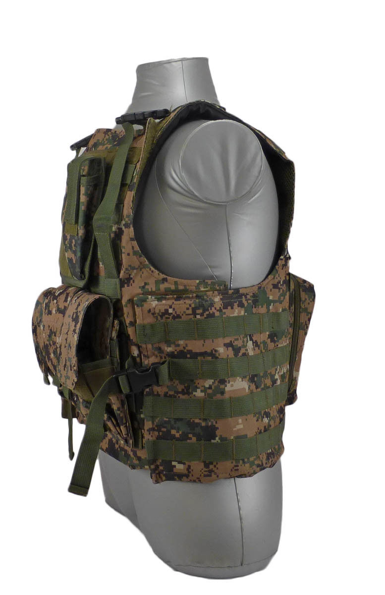 Complete 4 Pc Level III AR500 Body Armor Bearcat Molle Vest Digital