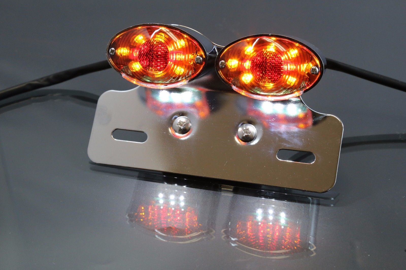 CUSTOM FIT MOTORCYCLE LED TURN SIGNALS BRAKE TAIL LIGHT RUNNING