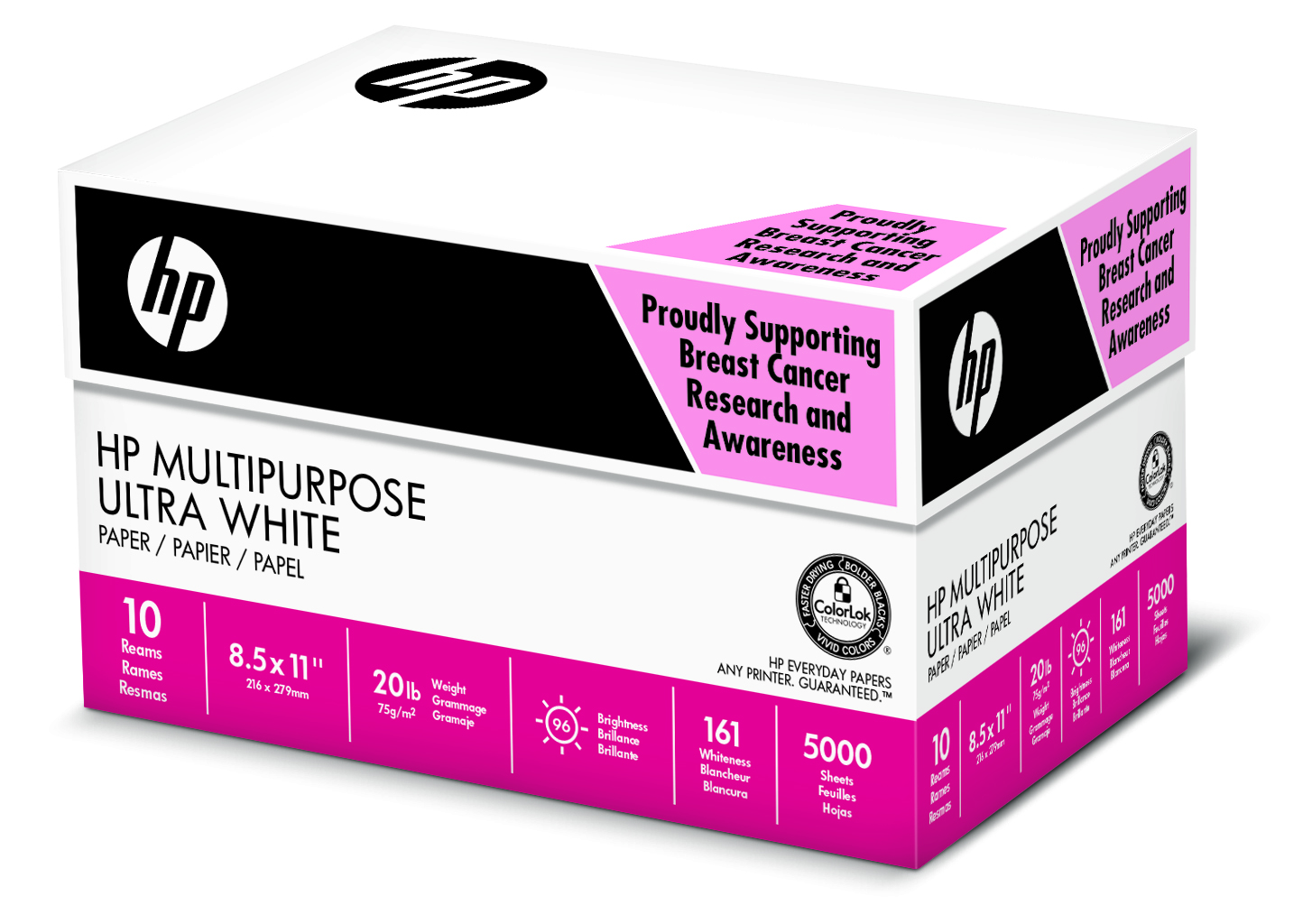 HP Paper Multipurpose Ultra White 20lb 8.5x11 96 Bright (112000PLT