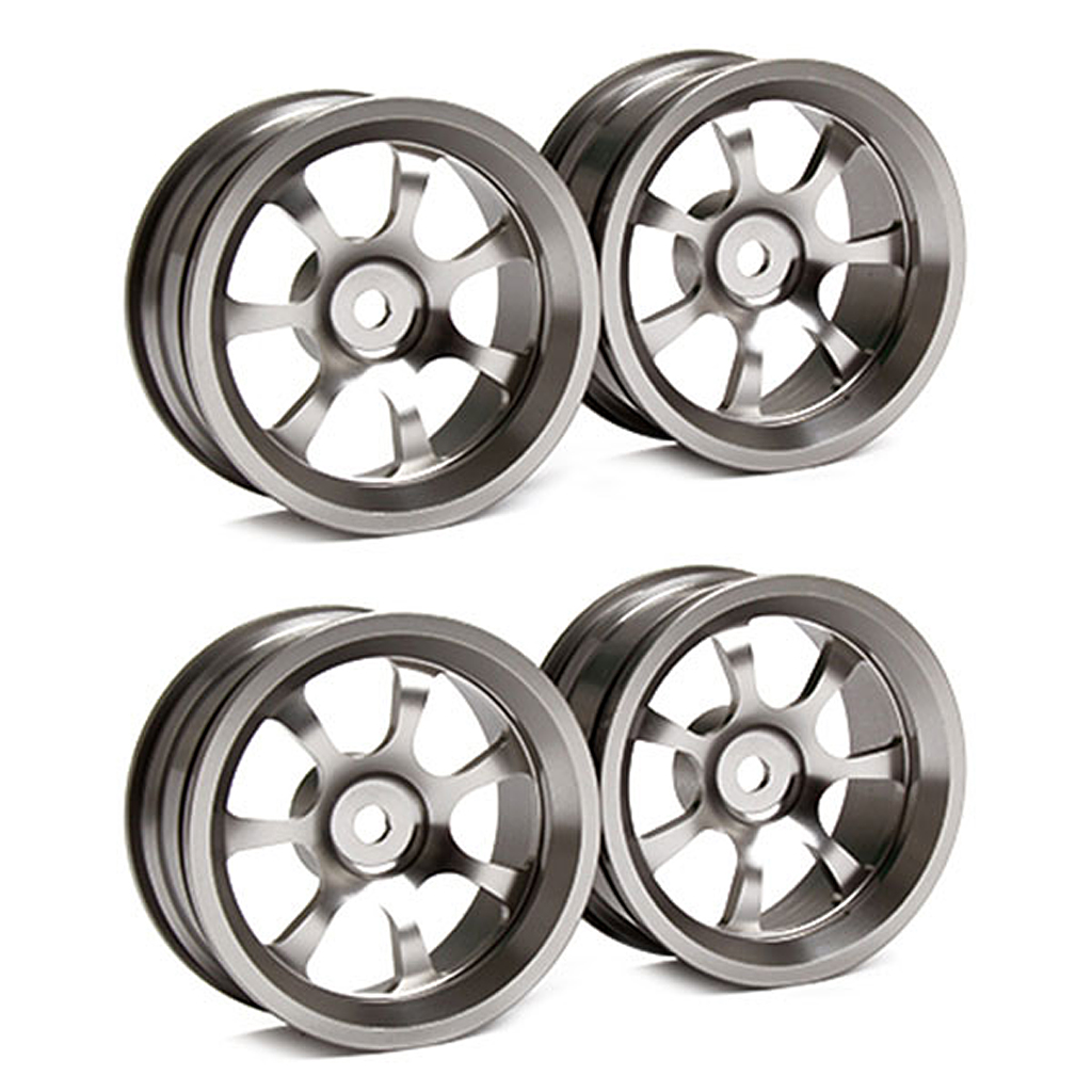 4× Titanium Aluminum Alloy RC 1 10 Onroad Racing Drift Flat Car Wheel
