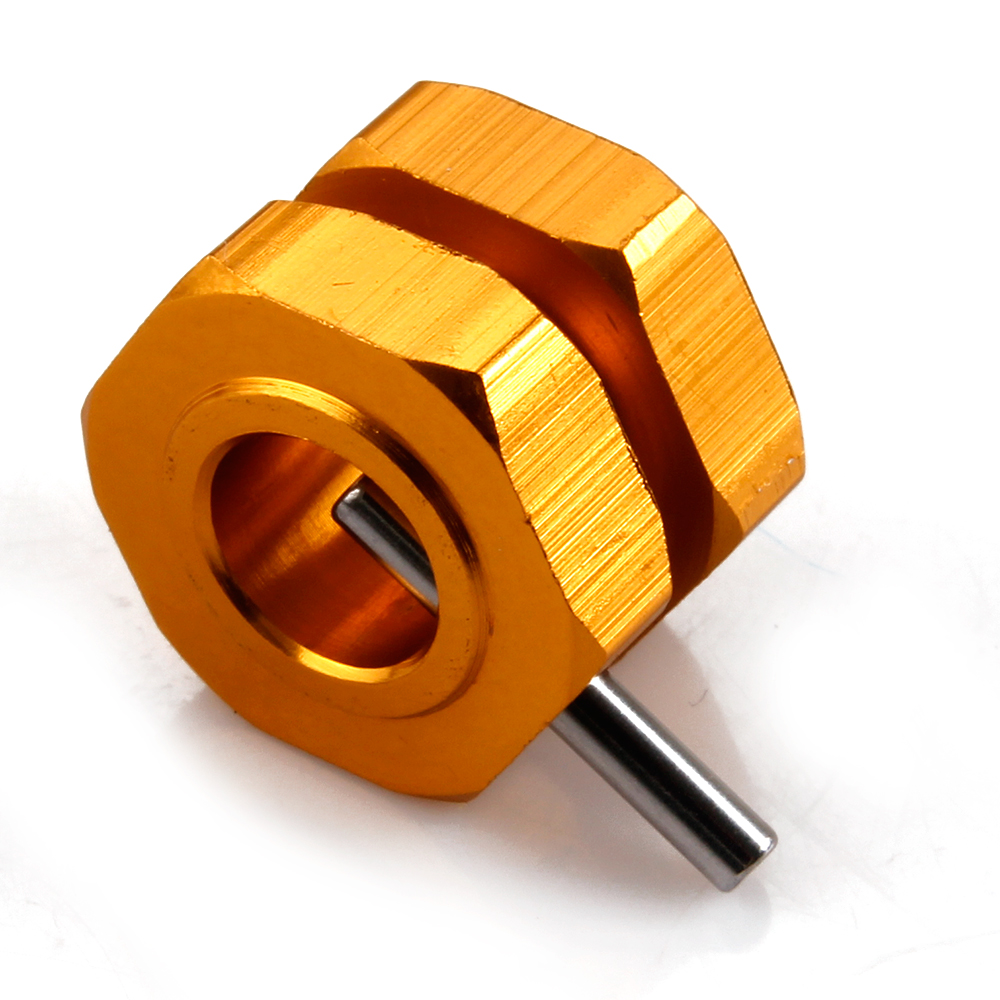 4 × Wheel Hex 17mm Mount Metal Hub Nuts & Pin RC 1/8 Scale Buggy Truck