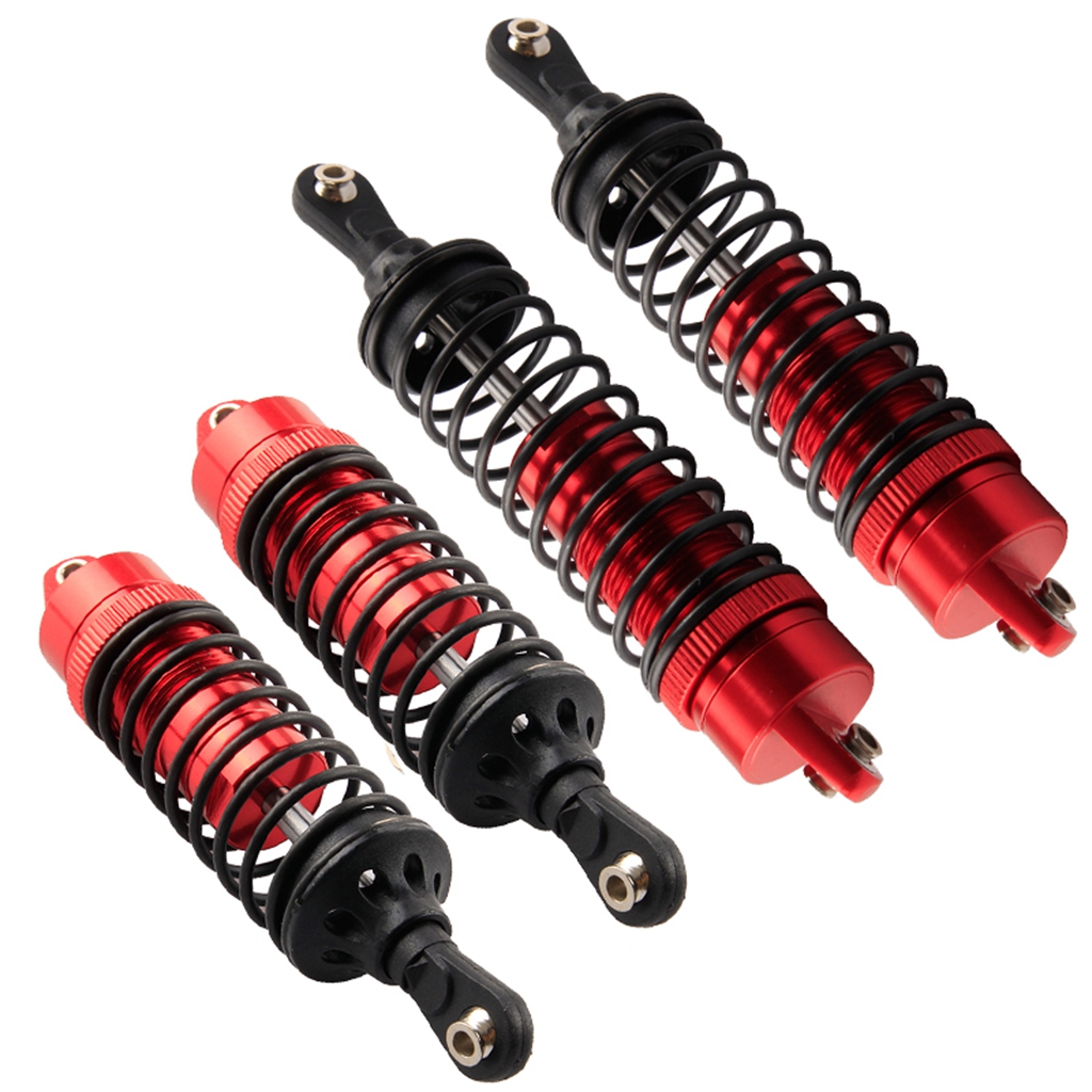 Red Front Rear Shock Damper Absorber Springs 4pcs Set For Traxxas Slash