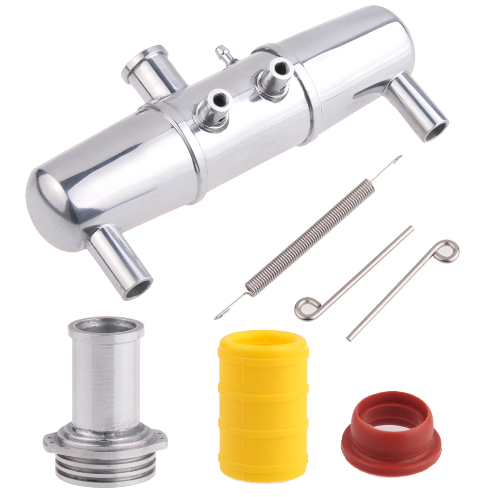 4.6 5.9 Dual Exhaust Joint Tubing 18 Scale RC Upgrade Parts Aluminum alloy