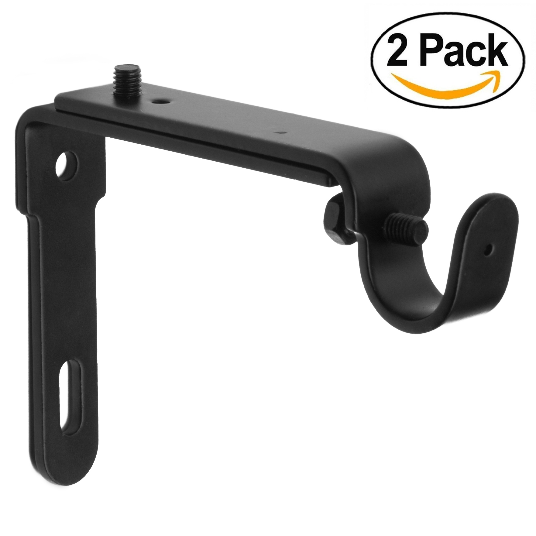GrayBunny Adjustable Curtain Rod Wall Bracket, Premium Steel eBay