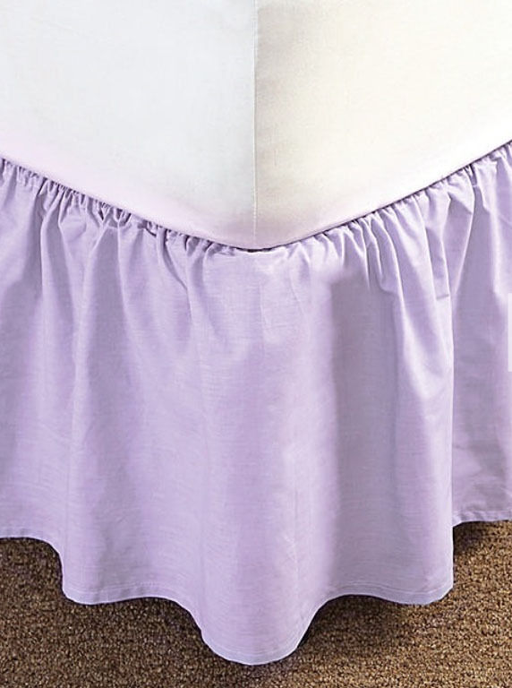 Plain universal bed valance elasticated easy fit available in 5 colours