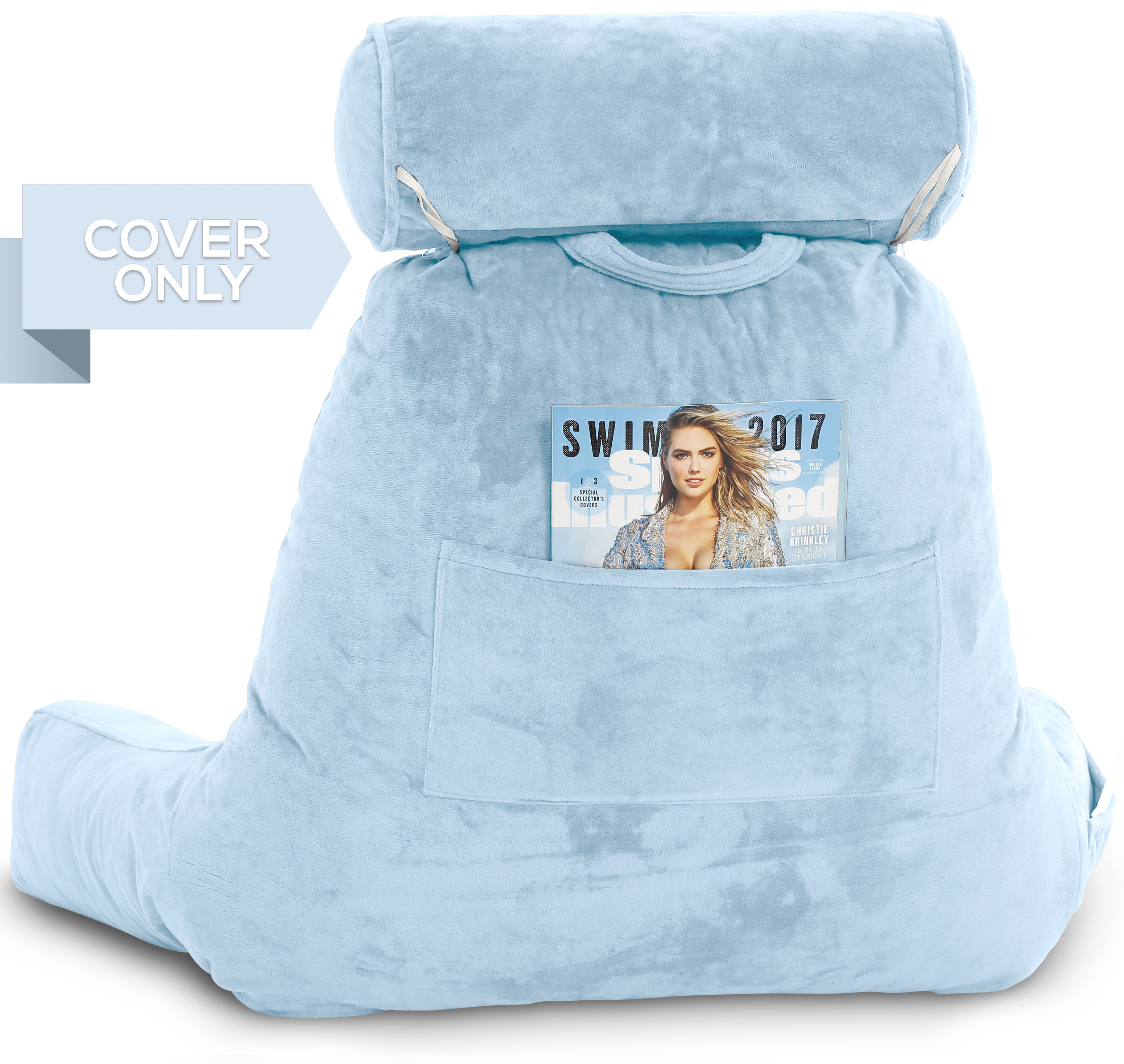 Bed Rest Reading Pillow Replacement Cover Husband Pillow Cover