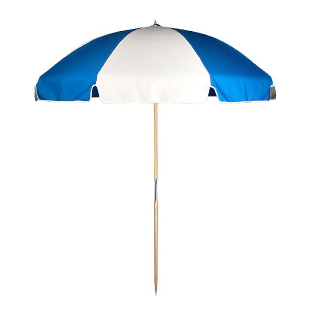 7.5 ft. Steel Commercial Grade Beach Umbrella, Ash Wood Pole, Acrylic