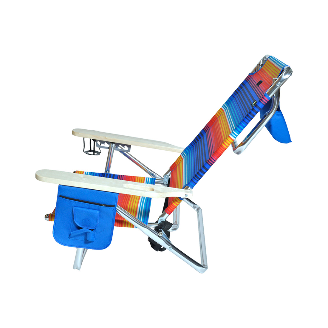 5 position Heavy Duty 300 lbs Lay Flat Beach / Camping Chair Big & Tall