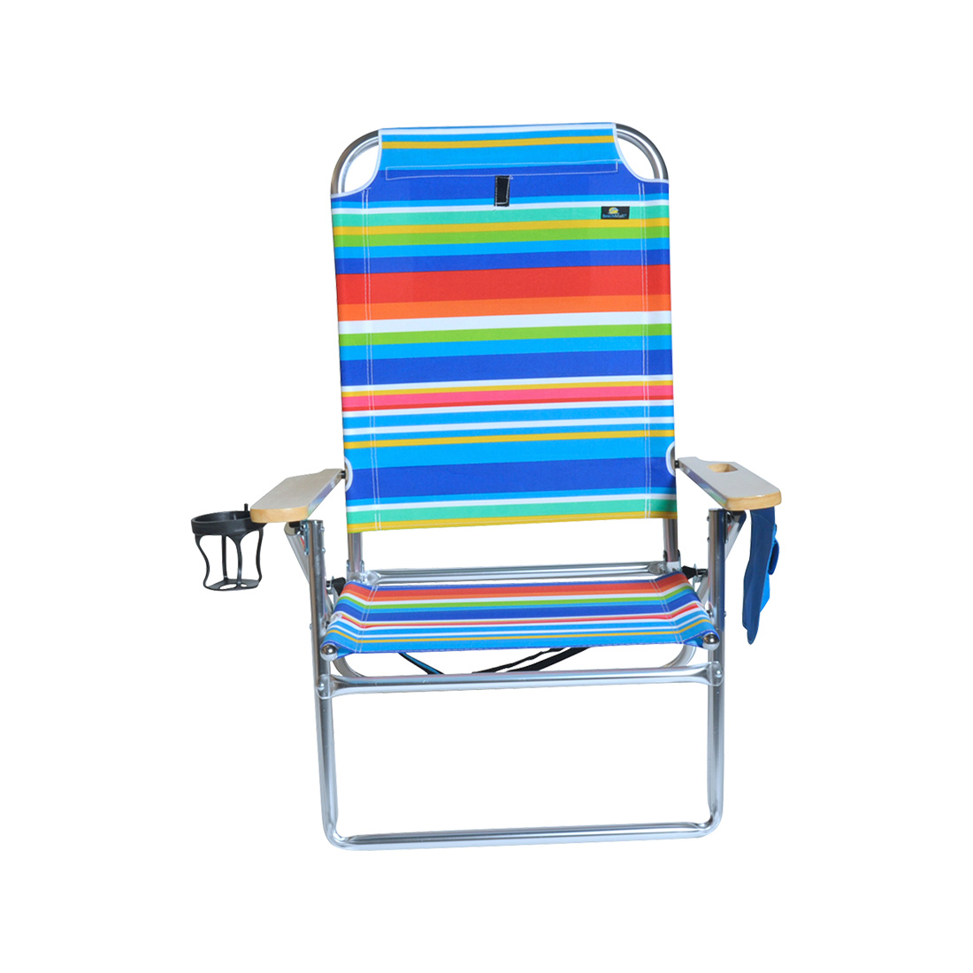 Extra Large High Seat Heavy Duty 4 Position Beach Chair w/ Drink Holder eBay