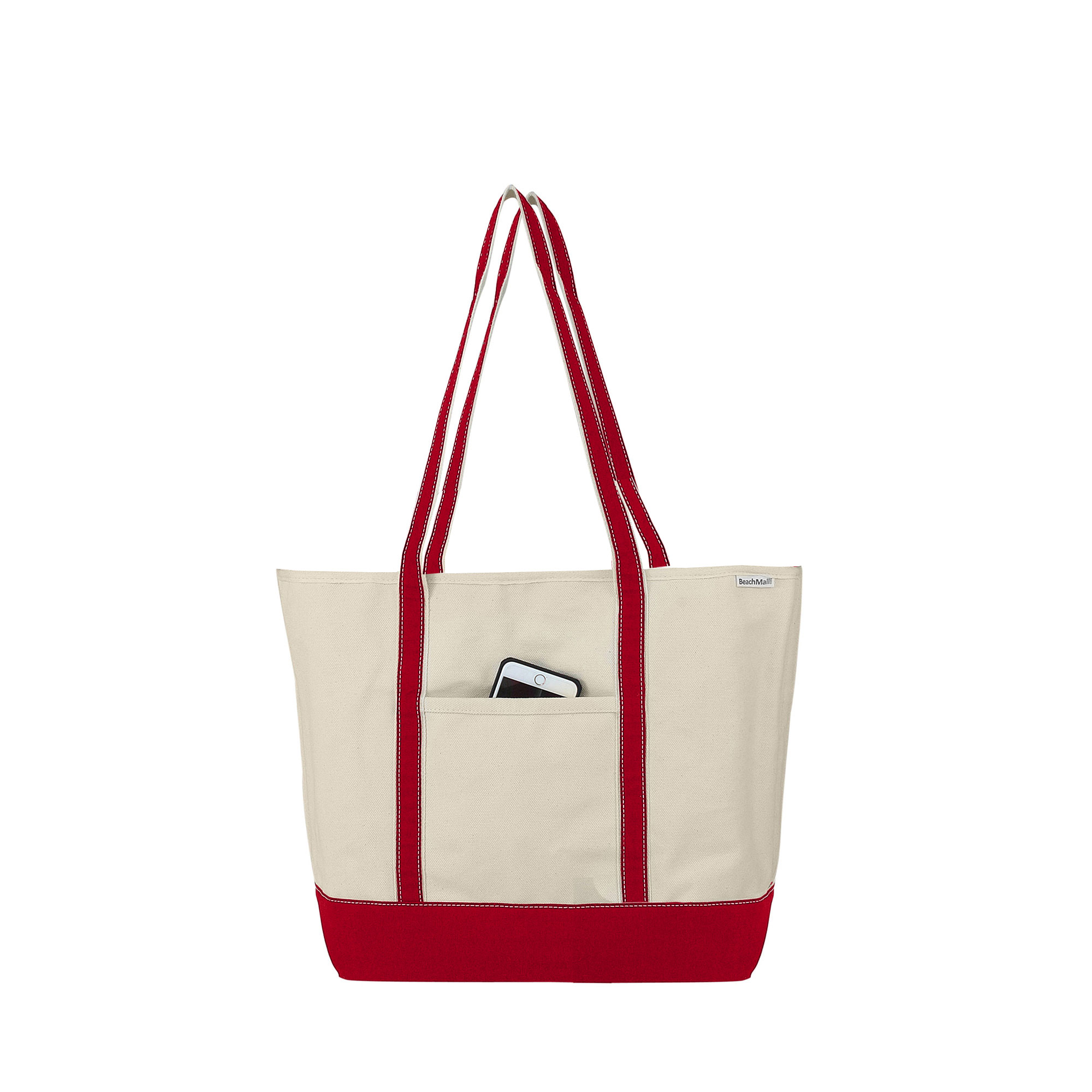 Deluxe Medium Heavy Duty 18 oz Natural Canvas Boat Tote / Beach Bag eBay
