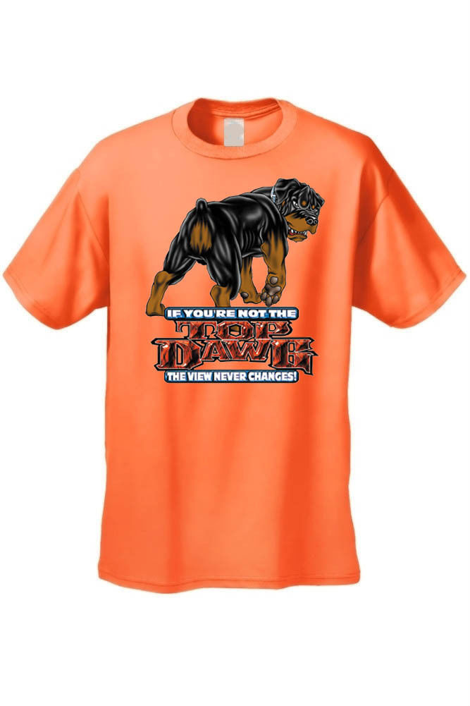 MEN'S BIKER TSHIRT ROTTWEILER Not TOP DAWG View Never Changes SXL 2X