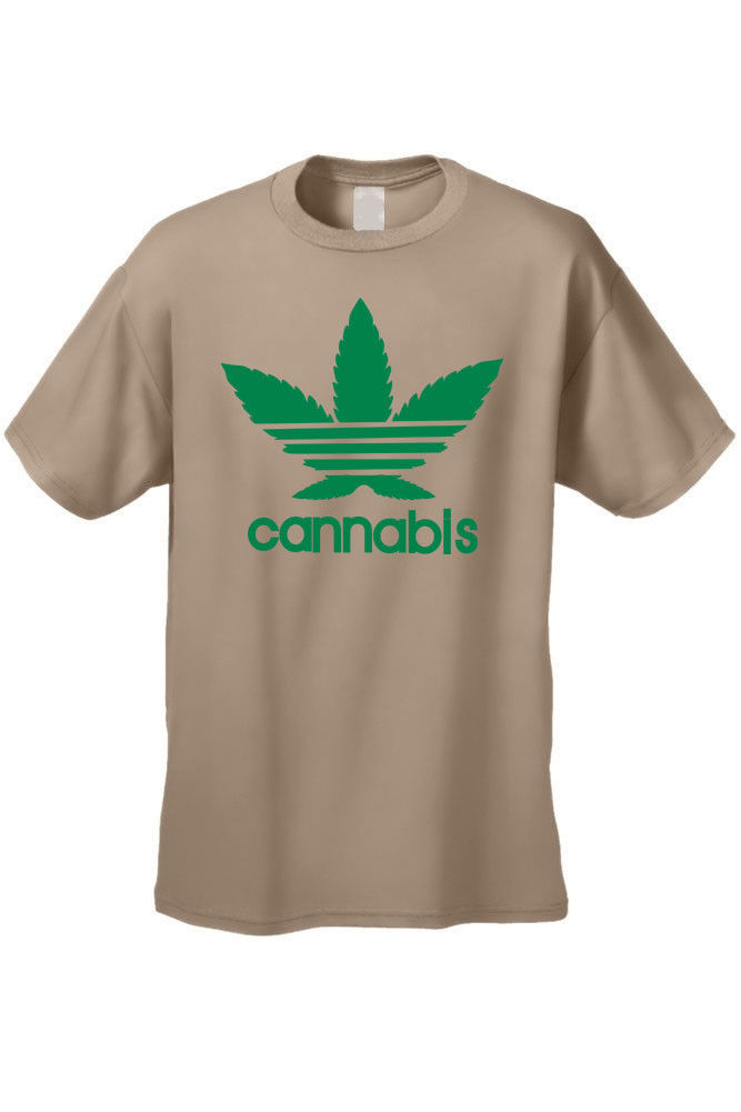 MEN'S FUNNY TSHIRT Cannabis MARIJUANA WEED GRASS POT SMOKING TEE LEAF