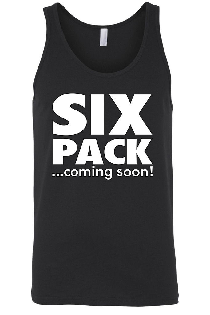 Men's Funny Tank Top Six Soon! Workout Gym Abs Adult Humor eBay