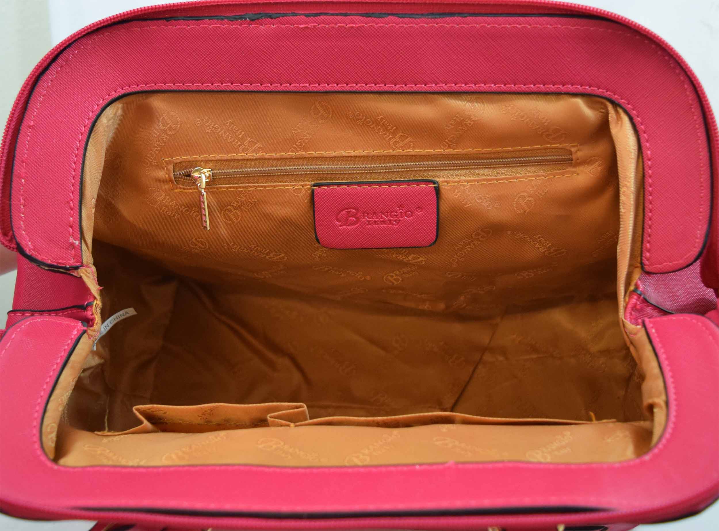 Brangio Italy "Renata" SatchelStyle Textured Handbag Purse & Wallet