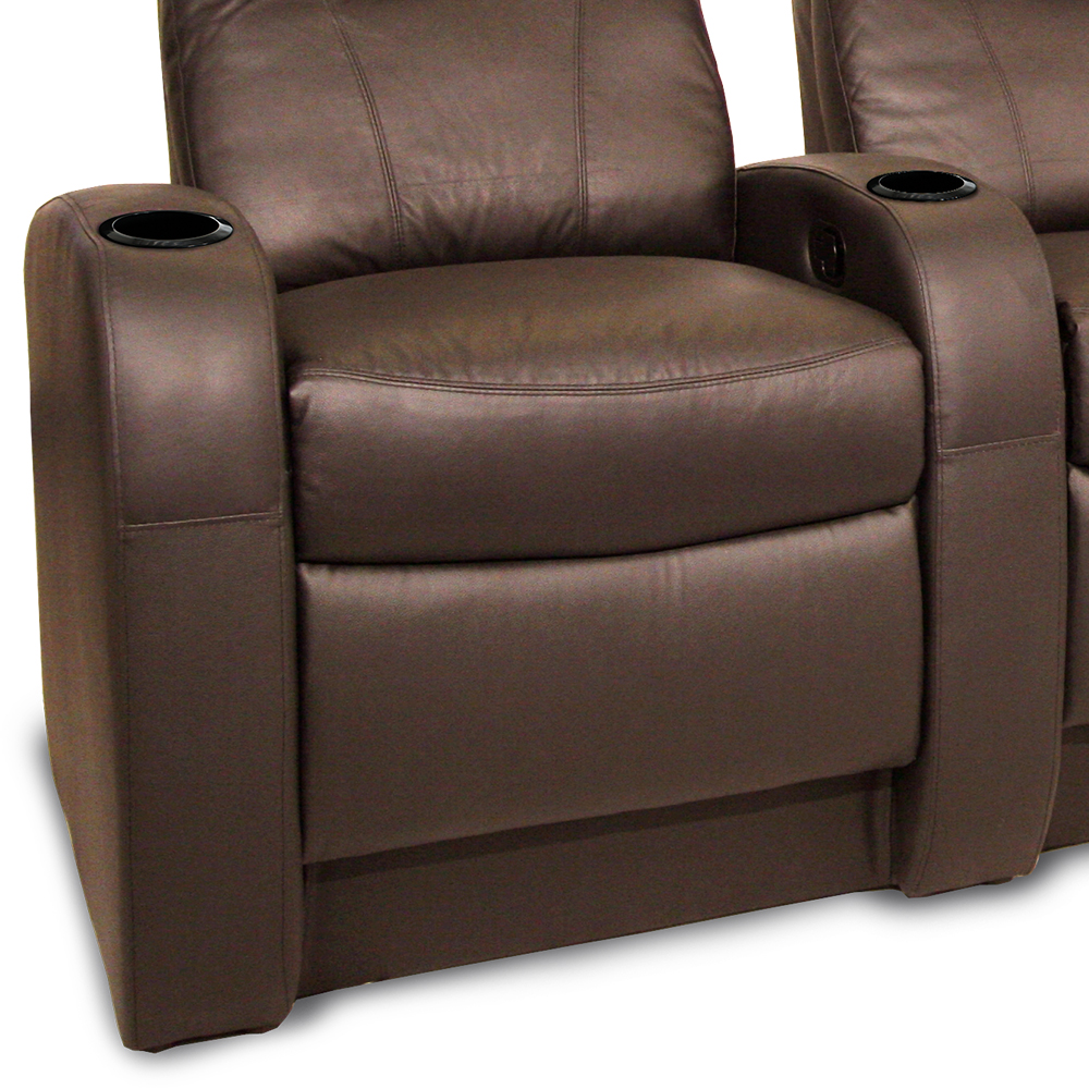 Seatcraft Rialto Back Row Leather Home Theater Seating Manual Recline