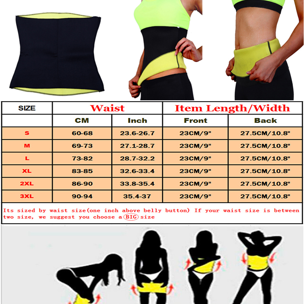 Hot Womens Body Shaper Waist Trainer Slimming Cincher Sauna Shapewear Boned Belt