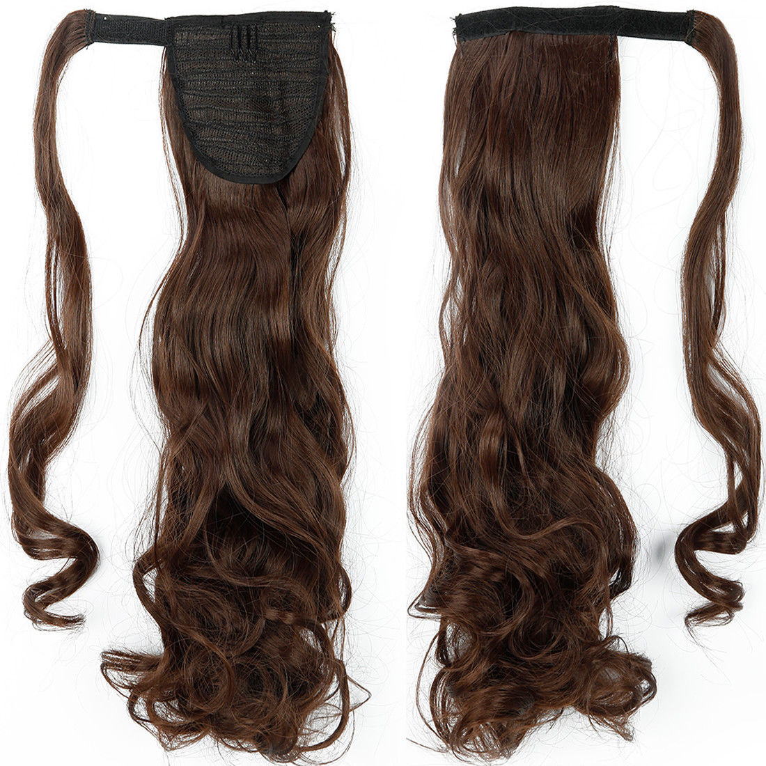 Horse Ponytail Wrap Around clip in Hair Extensions Long Culry Straight