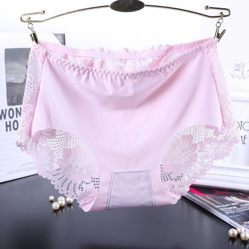 Women Panties Ice Silk Comfy Underwear Slip Brief high quality Lace