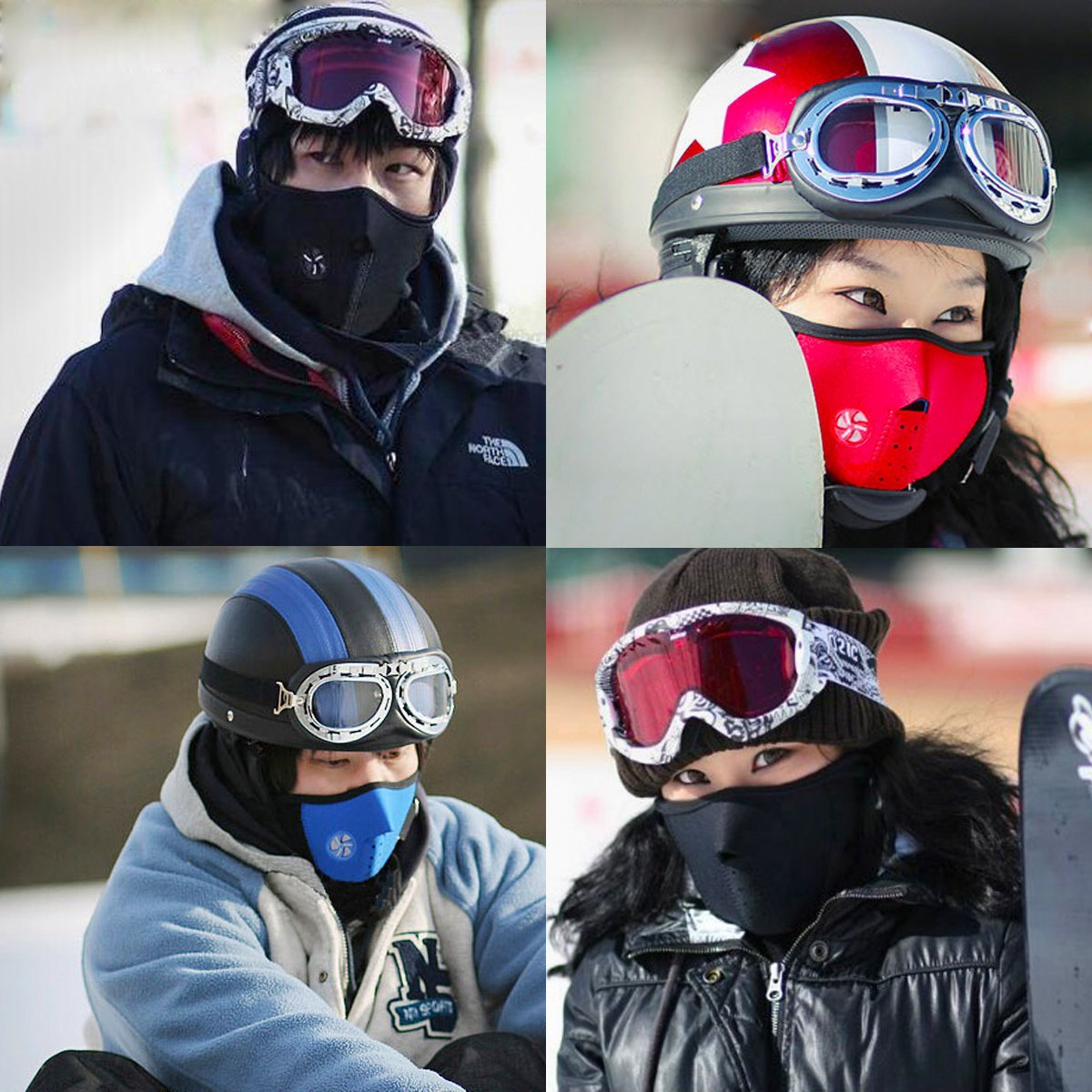 Unisex Neoprene Face Mask Ski Mask Neck Warmer Cold Weather Mask