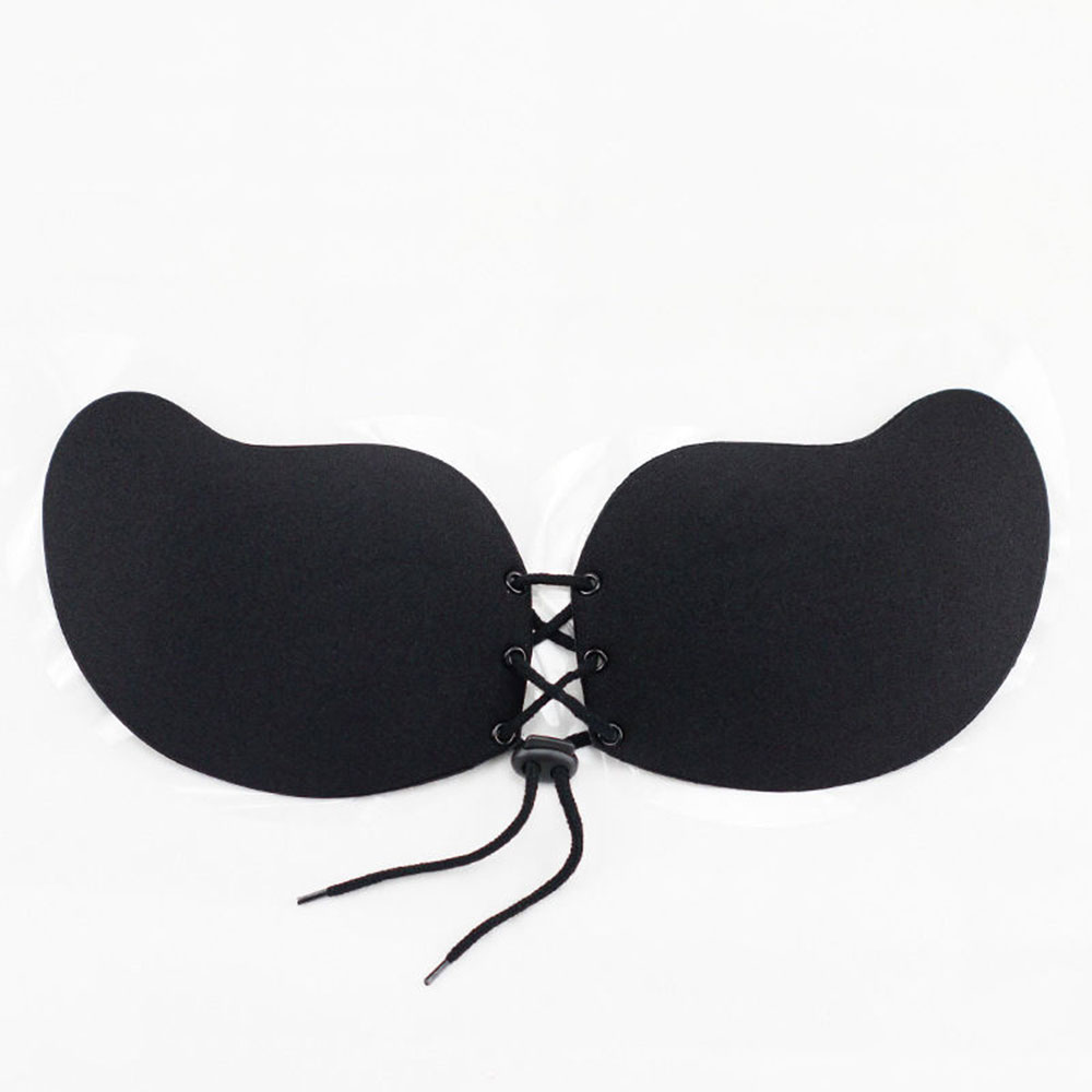 Black beige Breast Lift Push Up Sticky Strapless Backless Silicone