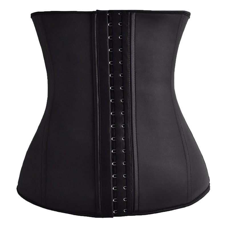 UK Women 100 Latex Rubber Waist Tummy Girdle Workout Corset Cincher