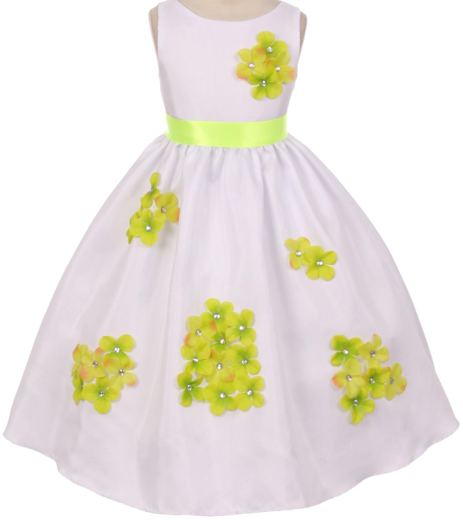 Decorated Flower Petals Shiny Gem Little Girl Special Occasion Dress eBay