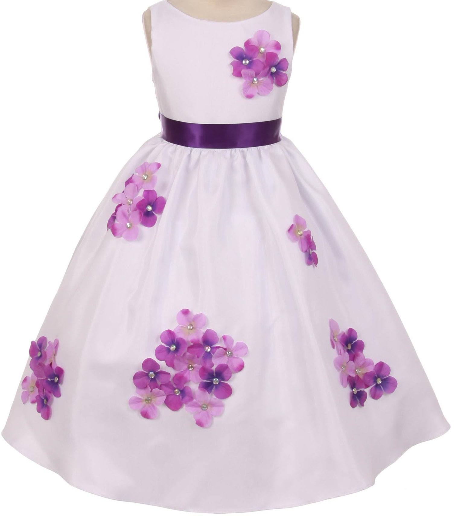 Decorated Flower Petals Shiny Gem Little Girl Special Occasion Dress eBay