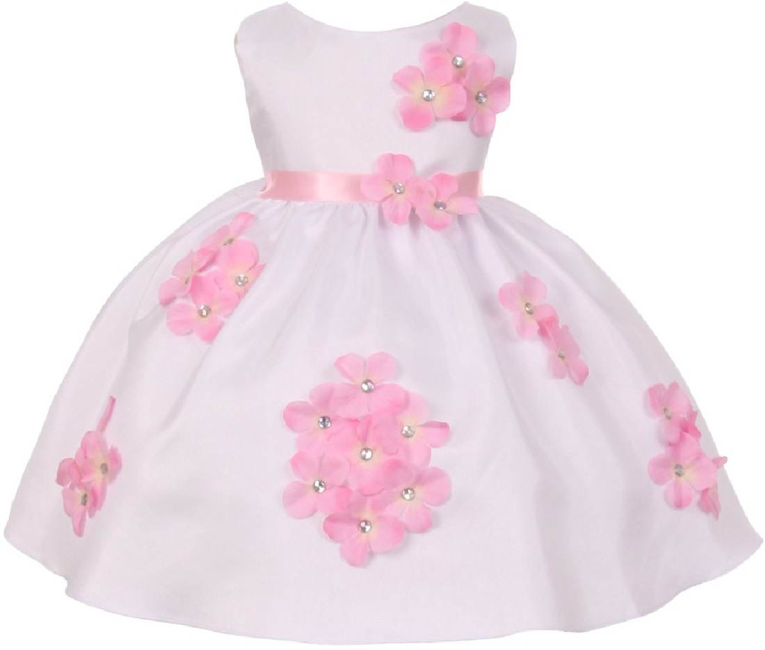 Decorated Flower Petals Shiny Gem Little Girl Special Occasion Dress eBay