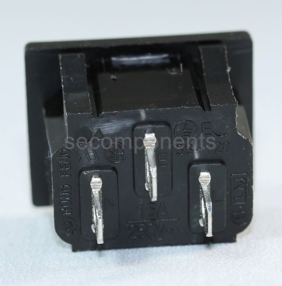 Rong Feng SS120 Male Receptacle AC Socket Power Plug SnapIn 15 A 250