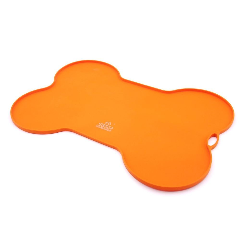 Pet Feeding Food Mat Bone Shaped Nonskid Silicone Mat For Dog or Cat