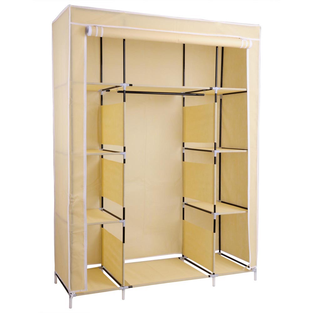 Portable Wardrobe Large Easy Assemble Storage Space Organizer Clothes