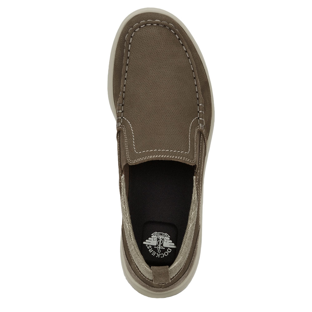 Dockers Mens Collins Genuine Nubuck Leather Casual Slip-on Comfort Loafer Shoe