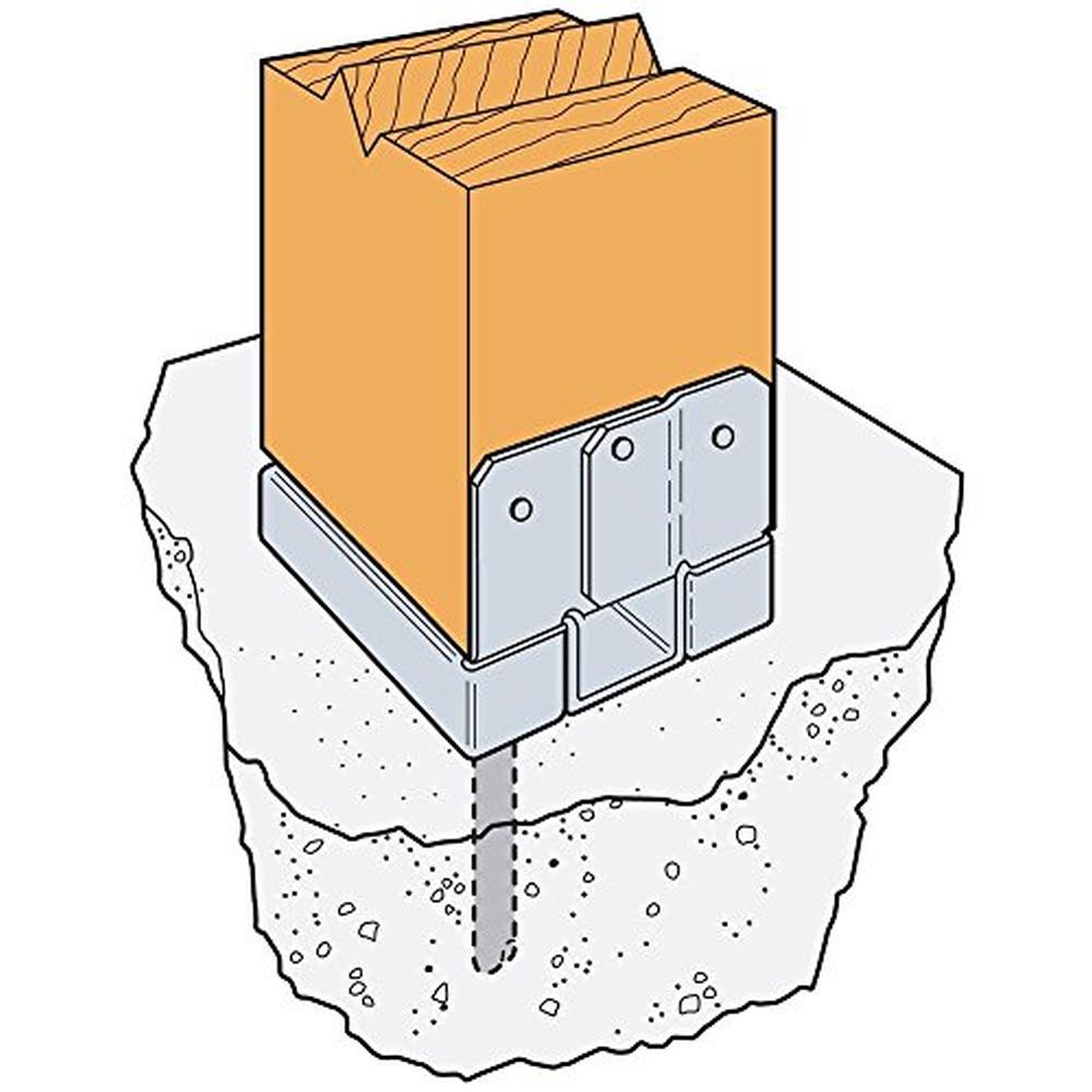 Simpson ABA44Z ZMax 4x4 Adj Post Base eBay